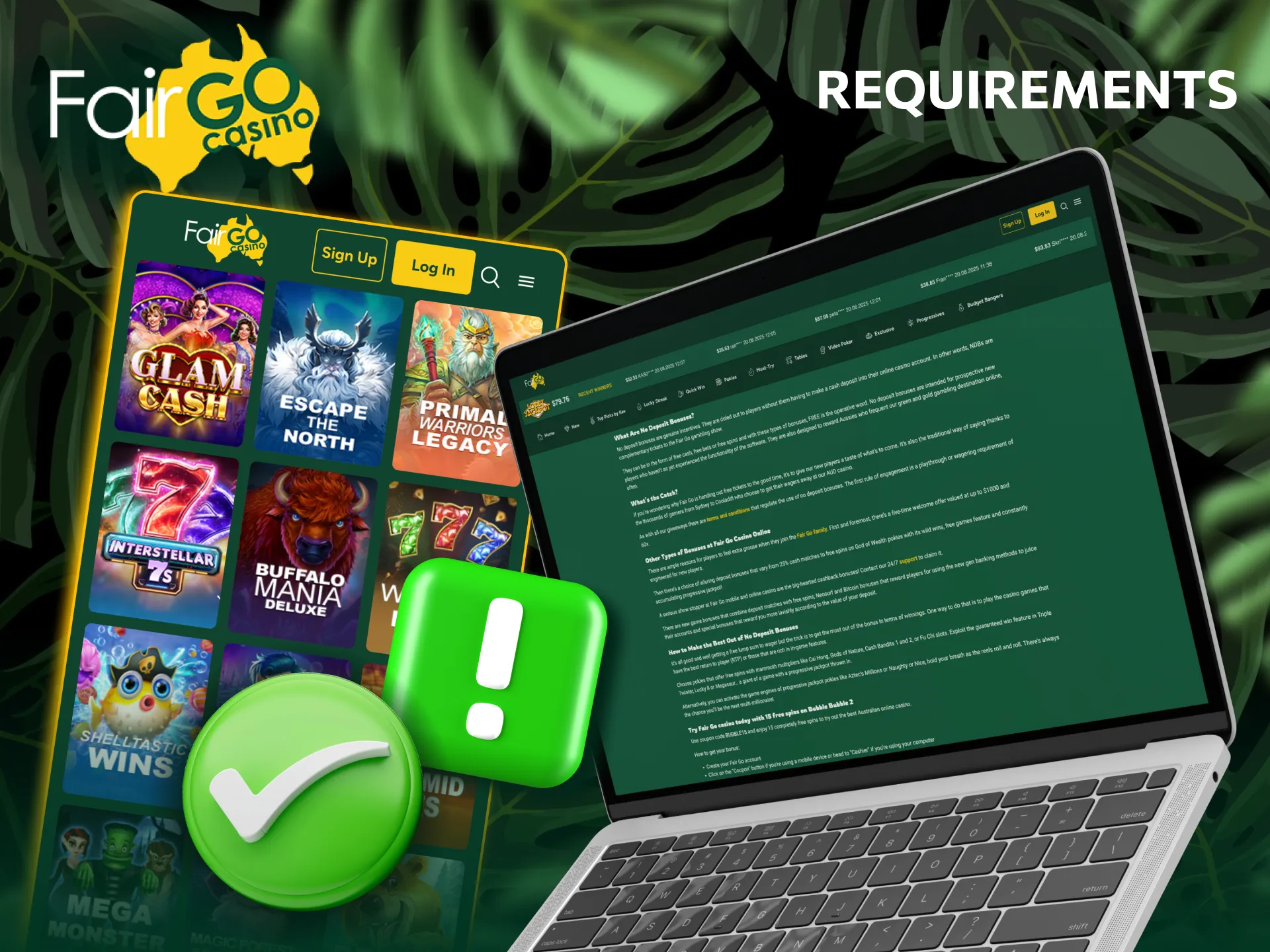 Different games contribute differently to Fair Go Casino wagering rules.